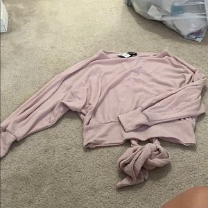 Express lilac pink semi backless sweater!